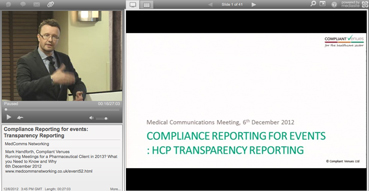 Webcast: Compliance Reporting for events: Transparency Reporting