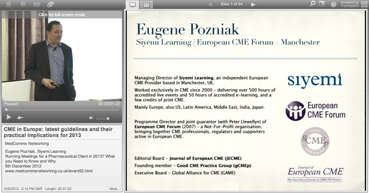 Webcast: CME in Europe: latest guidelines and their practical implications for 2013