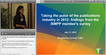 Webcast: Taking the pulse of the publications industry in 2012: findings from the ISMPP member's survey